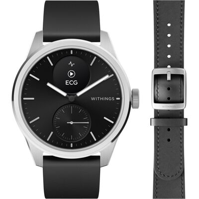 Withings ScanWatch 2 42 mm Black s koženým remienkom Withings ScanWatch 2 42 mm Black s koženým remienkom
