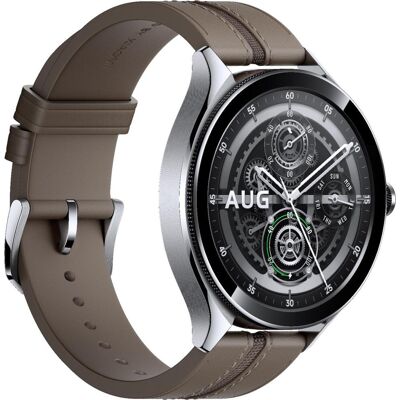 Xiaomi Watch 2 Pro – Bluetooth Silver Case with Brown Leather Strap Xiaomi Watch 2 Pro – Bluetooth Silver Case with Brown Leather Strap