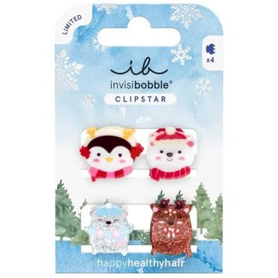 INVISIBOBBLE Clipstar Kids Cozy Snowy Friends 4 ks INVISIBOBBLE Clipstar Kids Cozy Snowy Friends 4 ks