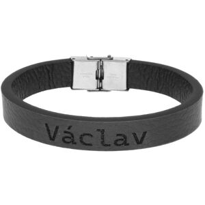 Ewena Kožený náramok čierny s menom Václav Ewena Kožený náramok čierny s menom Václav
