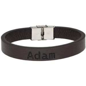 Ewena Kožený náramok hnedý s menom Adam Ewena Kožený náramok hnedý s menom Adam