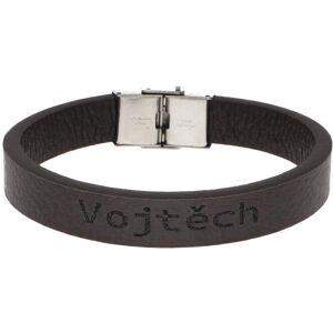 Ewena Kožený náramok hnedý s menom Vojtěch Ewena Kožený náramok hnedý s menom Vojtěch
