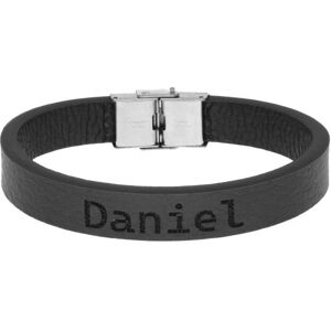 Ewena Kožený náramok čierny s menom Daniel Ewena Kožený náramok čierny s menom Daniel