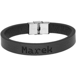 Ewena Kožený náramok čierny s menom Marek Ewena Kožený náramok čierny s menom Marek