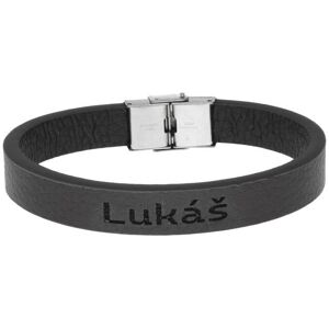 Ewena Kožený náramok čierny s menom Lukáš Ewena Kožený náramok čierny s menom Lukáš