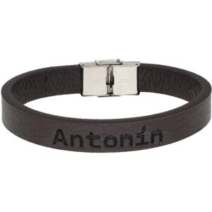 Ewena Kožený náramok hnedý s menom Antonín Ewena Kožený náramok hnedý s menom Antonín