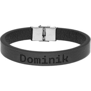 Ewena Kožený náramok čierny s menom Dominik Ewena Kožený náramok čierny s menom Dominik