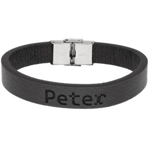 Ewena Kožený náramok čierny s menom Peter Ewena Kožený náramok čierny s menom Peter