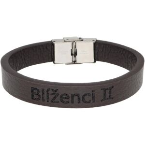 Ewena Kožený náramok hnedý so znamením Blíženci Ewena Kožený náramok hnedý so znamením Blíženci