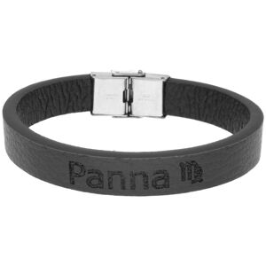 Ewena Kožený náramok čierny so znamením Panna Ewena Kožený náramok čierny so znamením Panna