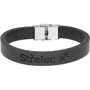 Ewena Kožený náramok čierny so znamením Strelec Ewena Kožený náramok čierny so znamením Strelec
