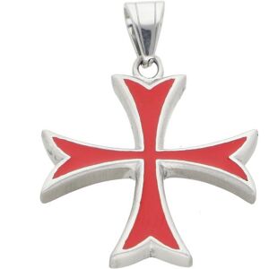 Ewena Prívesok Rytiersky Templársky kríž strieborno červený Ewena Prívesok Rytiersky Templársky kríž strieborno červený