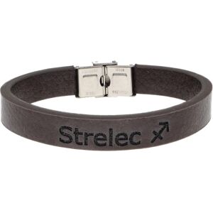 Ewena Kožený náramok hnedý so znamením Strelec Ewena Kožený náramok hnedý so znamením Strelec
