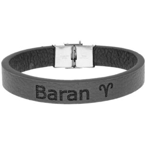 Ewena Kožený náramok čierny so znamením Baran Ewena Kožený náramok čierny so znamením Baran