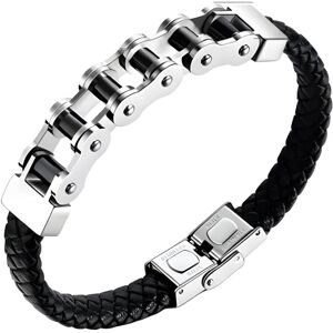 Gaira® Gaira Kožený náramok Chain 30294-10 čierny Gaira® Gaira Kožený náramok Chain 30294-10 čierny