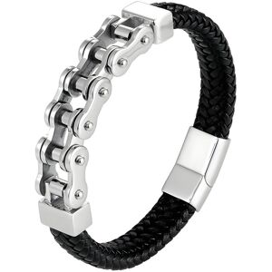 Gaira® Gaira Kožený náramok Chain 30294-22 čierny Gaira® Gaira Kožený náramok Chain 30294-22 čierny