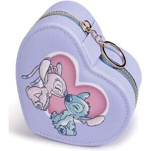 Disney Šperkovnica Stitch & Angel v tvare srdca, na zips, fialová Disney Šperkovnica Stitch & Angel v tvare srdca, na zips, fialová
