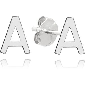 MINET Strieborné náušnice písmeno „A“ (Ag 925/1000, 0,7 g) MINET Strieborné náušnice písmeno „A“ (Ag 925/1000, 0,7 g)