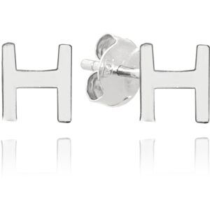 MINET Strieborné náušnice písmeno „H“ (Ag 925/1000, 0,75 g) MINET Strieborné náušnice písmeno „H“ (Ag 925/1000, 0,75 g)