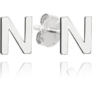 MINET Strieborné náušnice písmeno „N“ (Ag 925/1000, 0,7 g) MINET Strieborné náušnice písmeno „N“ (Ag 925/1000, 0,7 g)