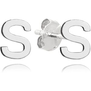 MINET Strieborné náušnice písmeno „S“ (Ag 925/1000, 0,65 g) MINET Strieborné náušnice písmeno „S“ (Ag 925/1000, 0,65 g)