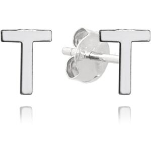 MINET Strieborné náušnice písmeno „T“ (Ag 925/1000, 0,65 g) MINET Strieborné náušnice písmeno „T“ (Ag 925/1000, 0,65 g)