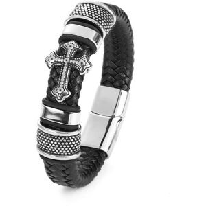 Predator Q1 Riverstone – pánske náramky, čierna, kríž Predator Q1 Riverstone – pánske náramky, čierna, kríž