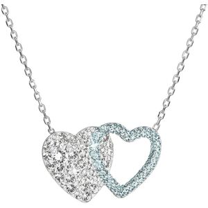 EVOLUTION GROUP 32079.3 crystal/aqua dvojité srdce dekorovaný kryštálmi Swarovski (Ag 925/1000, 2,5 g) EVOLUTION GROUP 32079.3 crystal/aqua dvojité srdce dekorovaný kryštálmi Swarovski (Ag 925/1000, 2,5 g)