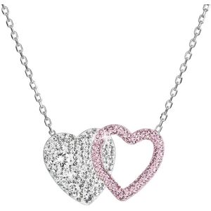 EVOLUTION GROUP 32079.3 crystal rose dvojité srdce dekorovaný kryštálmi Swarovski (Ag 925/1000, 2,5 g) EVOLUTION GROUP 32079.3 crystal rose dvojité srdce dekorovaný kryštálmi Swarovski (Ag 925/1000, 2,5 g)