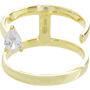 JSB Bijoux Dvojitý s Kubickým zirkónom v tvare kvapky pozlátený Crystal 92700527g-cr (Ag 925/1000, 3, JSB Bijoux Dvojitý s Kubickým zirkónom v tvare kvapky pozlátený Crystal 92700527g-cr (Ag 925/1000, 3,