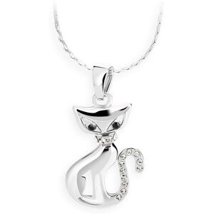 JSB Bijoux Mačka s krištáľovými kameňmi Swarovski® (biela) JSB Bijoux Mačka s krištáľovými kameňmi Swarovski® (biela)