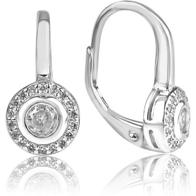 Meucci Strieborné visiace náušnice Zirkónové oko (Ag 925/1000, 3 g) Meucci Strieborné visiace náušnice Zirkónové oko (Ag 925/1000, 3 g)