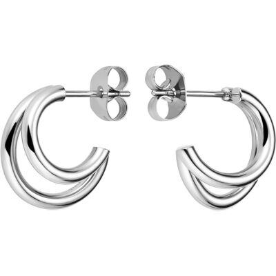 Rosefield Double Hoops Silver 15 mm, JEDHS-J576 Rosefield Double Hoops Silver 15 mm, JEDHS-J576