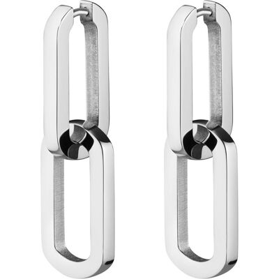 Rosefield Dual Hoops Silver 17,7 × 9,7 mm, JEDHS-J586 Rosefield Dual Hoops Silver 17,7 × 9,7 mm, JEDHS-J586