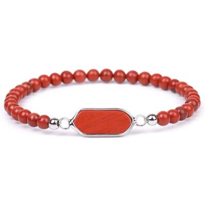 Silver Star Elite dámsky náramok, Red Jasper, 21 cm Silver Star Elite dámsky náramok, Red Jasper, 21 cm