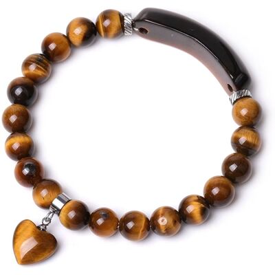 Silver Star Onyxwood dámsky náramok, hnedý, Tiger Eye, 21 cm Silver Star Onyxwood dámsky náramok, hnedý, Tiger Eye, 21 cm