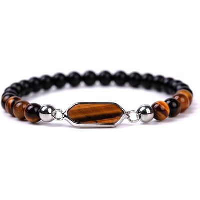 Silver Star Rubyfall dámsky náramok, Black Onyx Tiger Eye, 21 cm Silver Star Rubyfall dámsky náramok, Black Onyx Tiger Eye, 21 cm