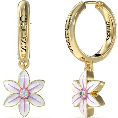 GUESS Náušnice White Lotus JUBE04137JWYGWHT/U GUESS Náušnice White Lotus JUBE04137JWYGWHT/U