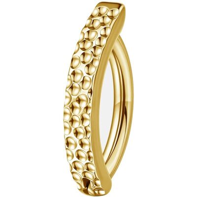PININ Piercing do pupka, zlatý – titán s jamkami, zlatý PININ Piercing do pupka, zlatý – titán s jamkami, zlatý
