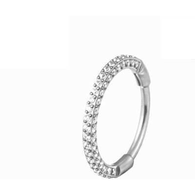 PININ Segmentový krúžok do ucha, leštený s kamienkom (0,8 mm/1,2 mm) – titán PININ Segmentový krúžok do ucha, leštený s kamienkom (0,8 mm/1,2 mm) – titán