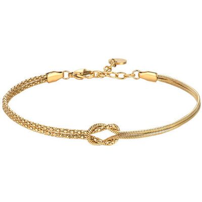 LUCA BARRA Ip Gold Steel Bracelet With Knot LUCA BARRA Ip Gold Steel Bracelet With Knot