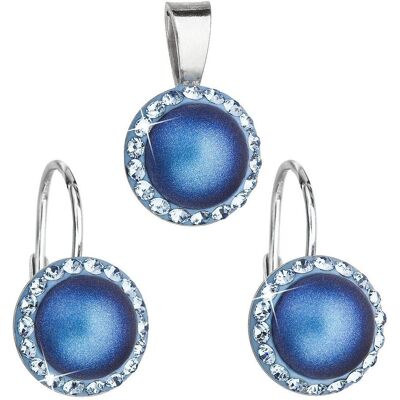 EVOLUTION GROUP 39091.3 tmavo modrá súprava dekorovaná kryštálmi Swarovski® (925/1000, 2 g) EVOLUTION GROUP 39091.3 tmavo modrá súprava dekorovaná kryštálmi Swarovski® (925/1000, 2 g)