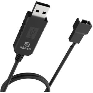 AKASA 5V to 12 V DC Step-Up Voltage Converter Cable for USB to 3-Pin & 4-Pin PC Fan AKASA 5V to 12 V DC Step-Up Voltage Converter Cable for USB to 3-Pin & 4-Pin PC Fan