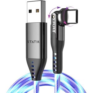 KeySmart - Statik Statik PowerPivot svietiaci USB-A > USB-C kábel (1,8 m) KeySmart - Statik Statik PowerPivot svietiaci USB-A > USB-C kábel (1,8 m)