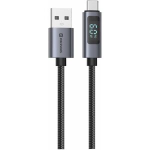 Swissten LCD kábel USB-A/USB-C 1 m Swissten LCD kábel USB-A/USB-C 1 m