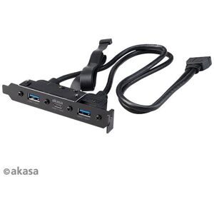 Akasa USB 3.1 Gen2 typ C do PCI s dual USB 3.1 Type-A/AK-CBUB52-50BK Akasa USB 3.1 Gen2 typ C do PCI s dual USB 3.1 Type-A/AK-CBUB52-50BK