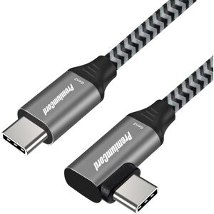 PremiumCord USB-C zahnutý kábel ( USB 3.2 GEN 2, 3 A, 60 W, 20 Gbit/s ) bavlnené opletenie 0,5 m PremiumCord USB-C zahnutý kábel ( USB 3.2 GEN 2, 3 A, 60 W, 20 Gbit/s ) bavlnené opletenie 0,5 m