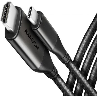 AXAGON RVC-HI2MC, USB-C -> HDMI 2.0 cable 1.8 m, 4K/60Hz HDR10, metal case, braided AXAGON RVC-HI2MC, USB-C -> HDMI 2.0 cable 1.8 m, 4K/60Hz HDR10, metal case, braided