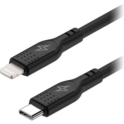 AlzaPower SilkCore USB-C to Lightning MFi, 2 m čierny AlzaPower SilkCore USB-C to Lightning MFi, 2 m čierny