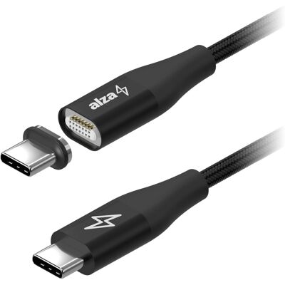 AlzaPower MagCore USB-C to USB-C 100W 2m čierny AlzaPower MagCore USB-C to USB-C 100W 2m čierny